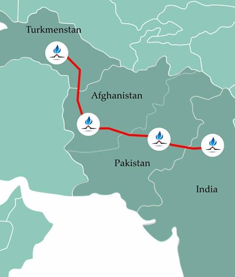 TAPI will however, transport gas from Turkmenistan to Afghanistan, Pakistan and India via a 1,814km pipeline.  