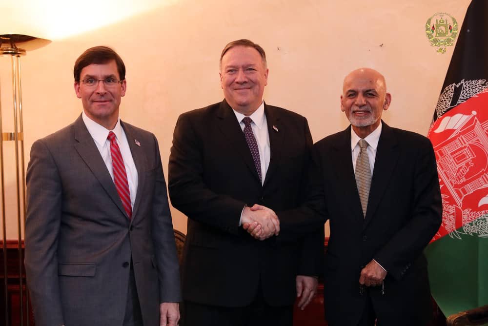 Ghani’s spokesman tweeted that a meeting is underway in Munich between President Ghani, US Secretary of State Mike Pompeo, US Defense Secretary Mark Esper, the US Special Representative for Afghanistan Reconciliation Zalmay Khalilzad and General Scott Miller, the commander of US forces in Afghanistan.